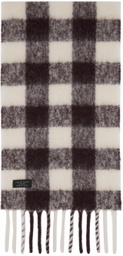 rag & bone White & Brown Shire Buffalo Scarf