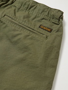 OrSlow - New Yorker Slim-Fit Tapered Cotton-Ripstop Drawstring Trousers - Green