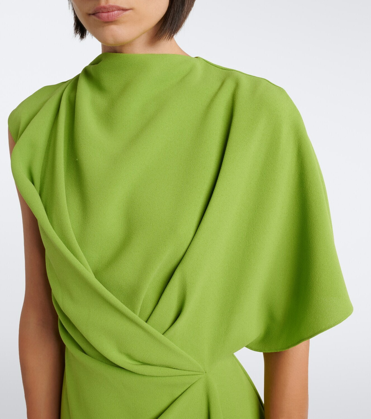 Roksanda Elva asymmetric crêpe midi dress