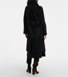 Yves Salomon Double-breasted shearling coat