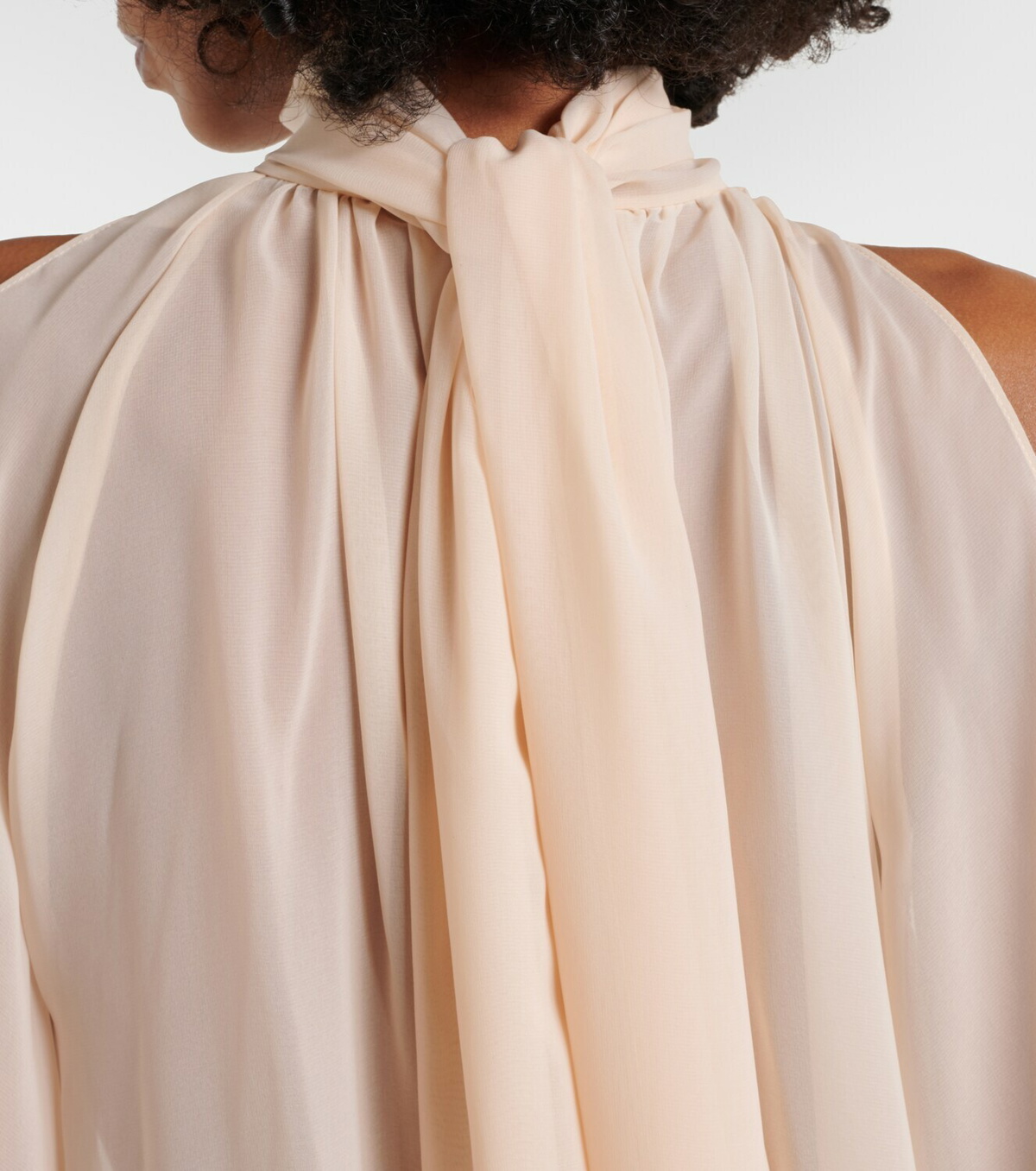 Blumarine Asymmetric georgette blouse