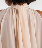 Blumarine Asymmetric georgette blouse