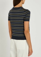 Vince Striped Cotton and Cashmere-blend T-shirt Stripe