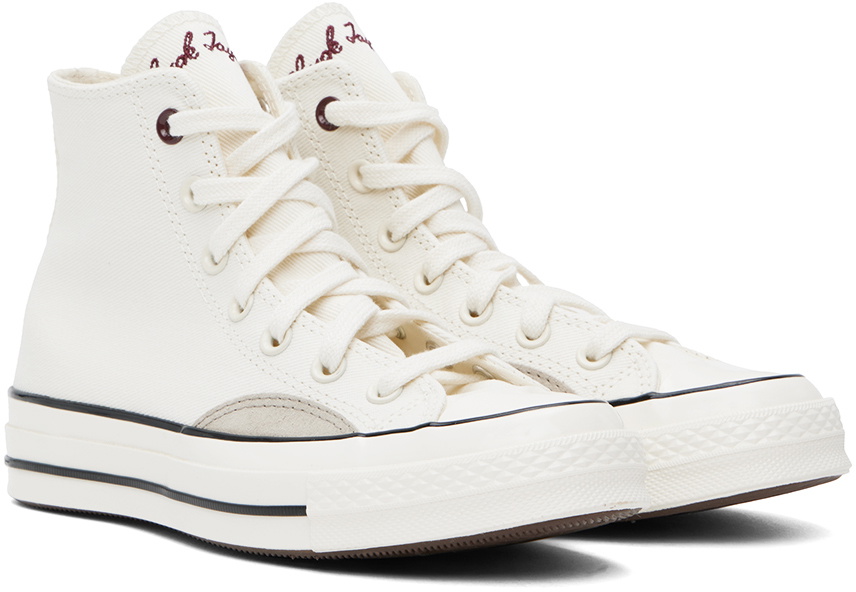 Converse White & Taupe Chuck 70 Mixed Materials High Top  display picture 1