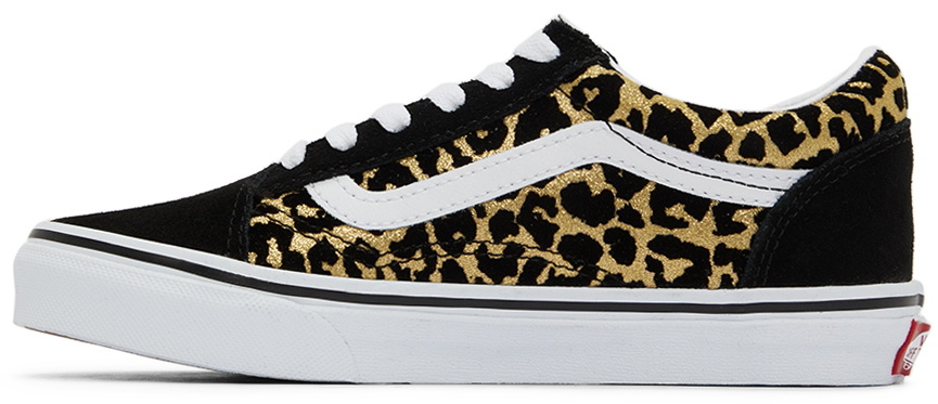 Vans Kids Black & Gold Leopard Old Skool Little Kids Sneakers Vans