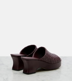 Bottega Veneta Rosita Intrecciato leather wedge mules