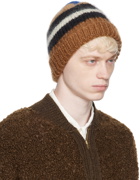 Cordera Brown Striped Beanie