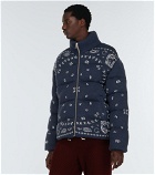 Alanui - Bandana jacquard wool puffer jacket