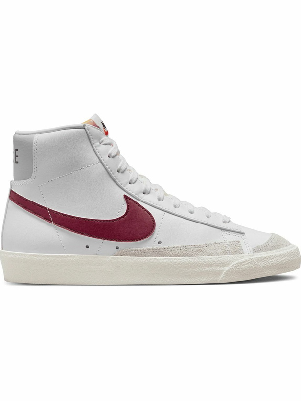 Photo: Nike - Blazer Mid '77 Vintage Suede-Trimmed Leather Sneakers - White