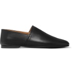 Sandro - Collapsible-Heel Leather Slippers - Black