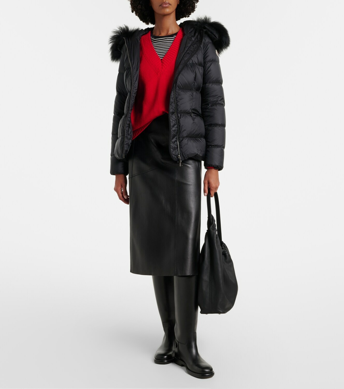 Moncler Boed shearling-trimmed down jacket