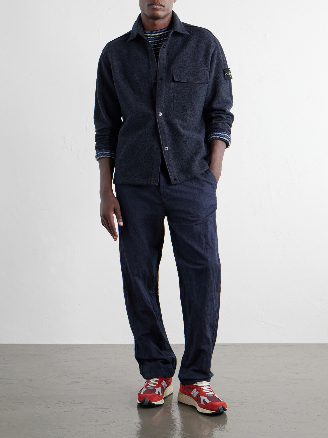 Stone Island - Micro Bouclé Overshirt - Blue