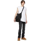 Off-White White and Silver Unfinished Tank Top