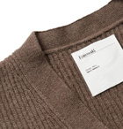 Entireworld - Big Cardi Ribbed Merino Wool Cardigan - Brown