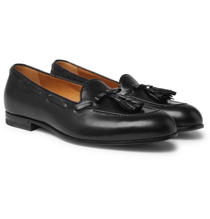 Photo: Gucci - Loomis Leather Tasselled Loafers - Men - Black