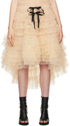 Renaissance Renaissance Beige Waterfall Midi Skirt