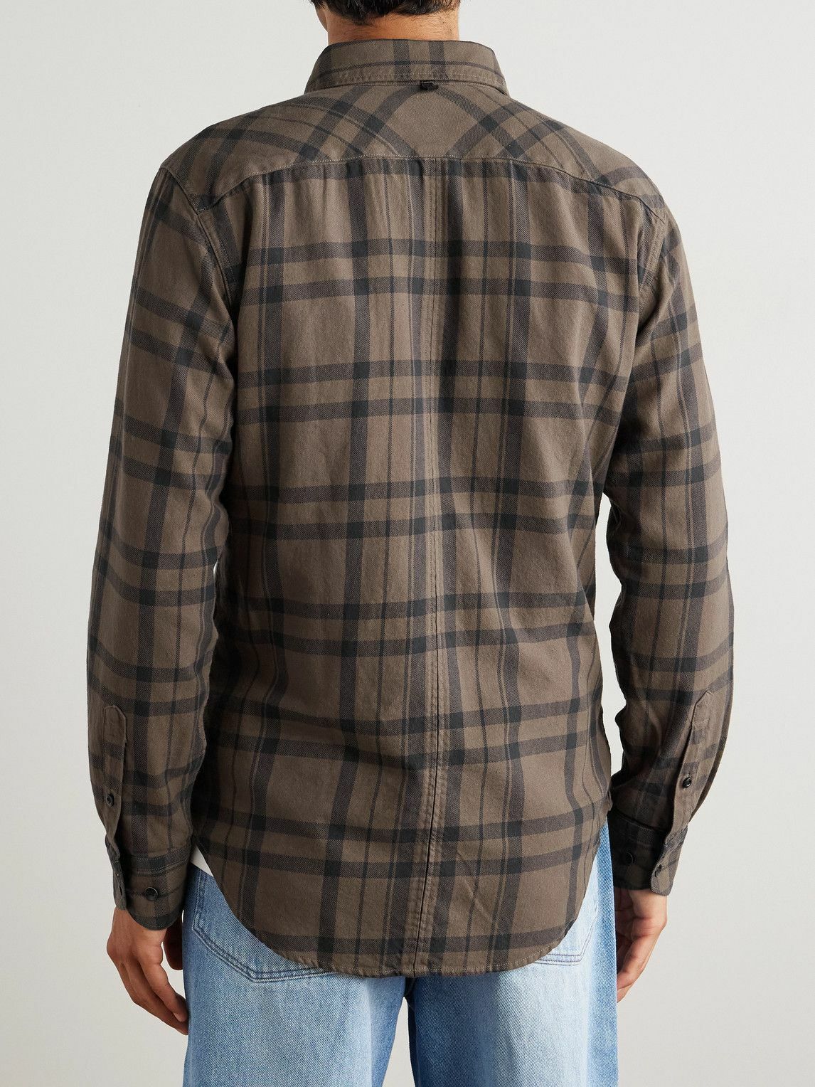 Rag & Bone - Tomlin Checked Cotton-Flannel Shirt - Brown