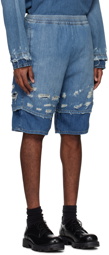 Diesel Blue D-Horty Denim Shorts