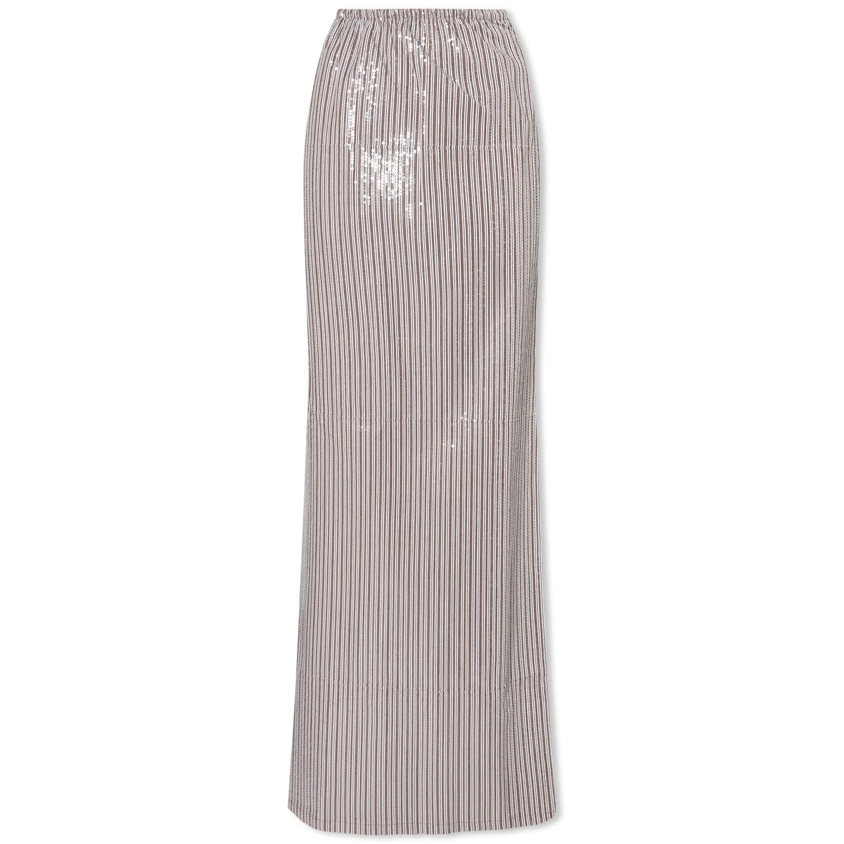 Saks Potts Women's Livia Sequin Skirt in Brown Stripe Sequin