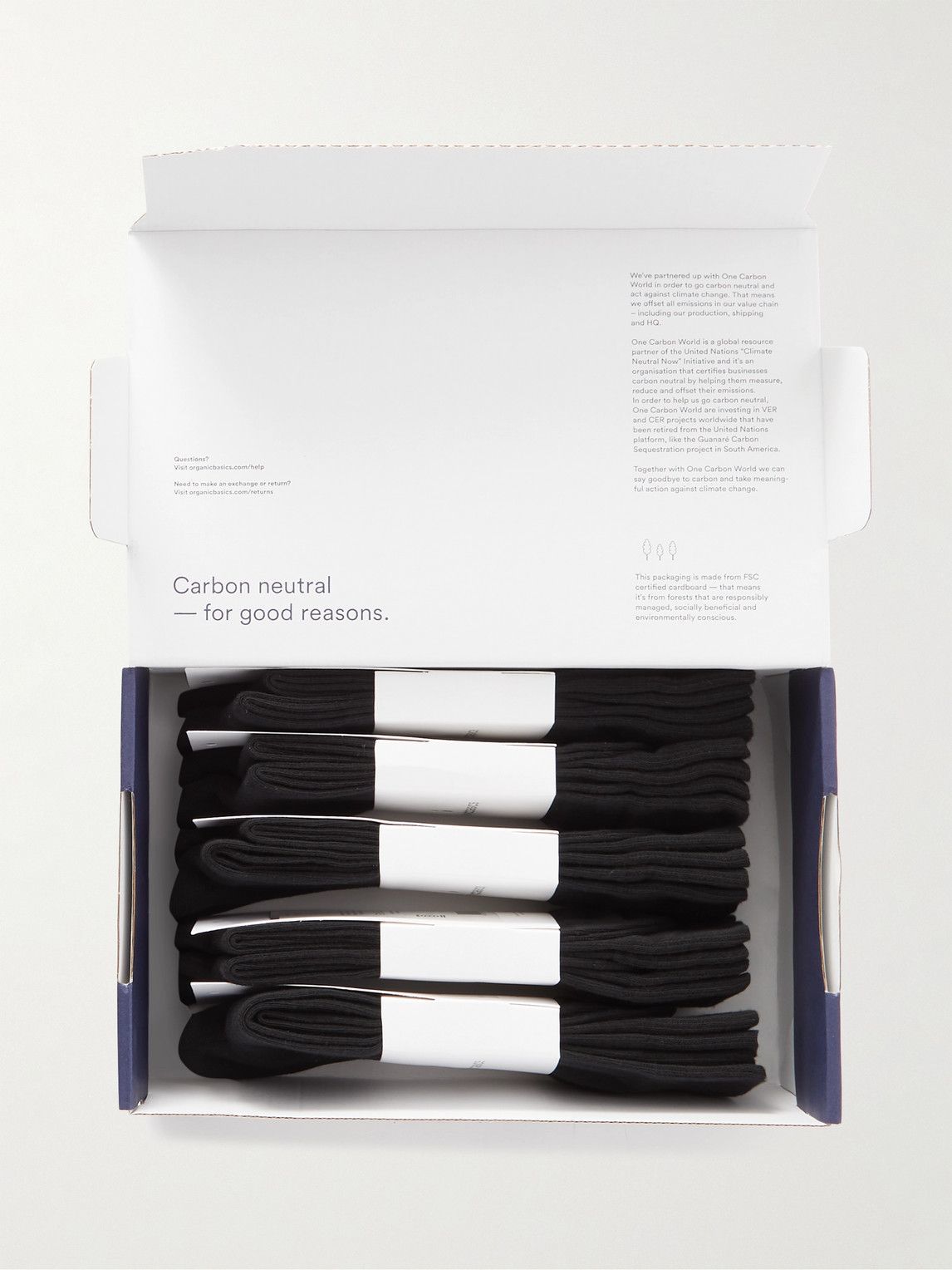 Organic Basics - Ten-Pack Organic Cotton-Blend Socks - Black