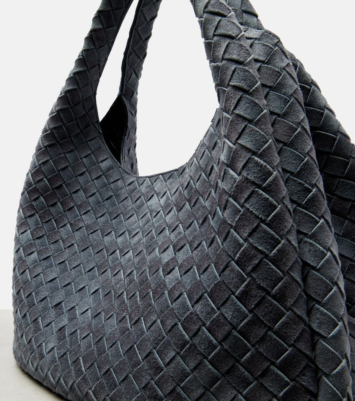 Bottega Veneta Campana Intrecciato Large suede tote bag