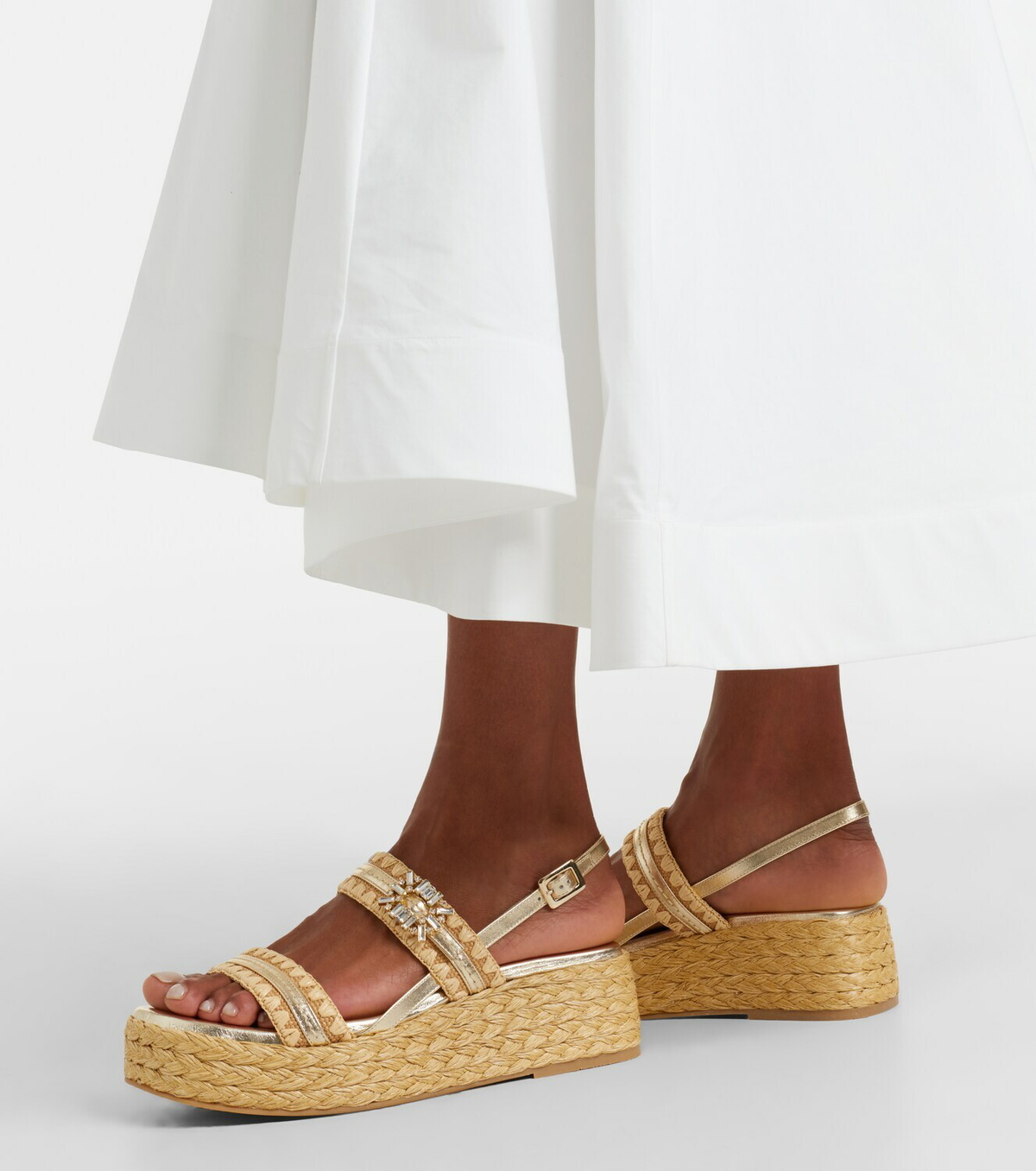 Roger Vivier Summer Strass platform espadrille sandals
