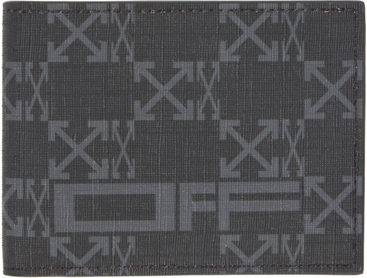 Photo: Off-White Black & Gray Monogram Wallet