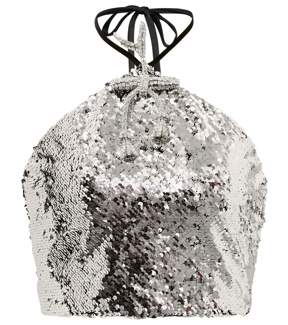 Rodarte - Sequined halterneck crop top