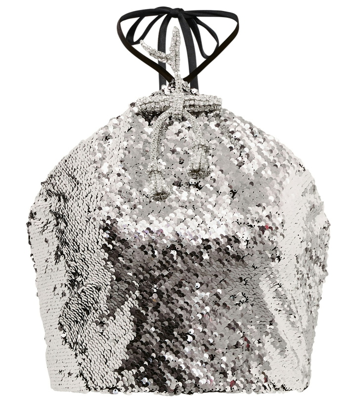 Photo: Rodarte - Sequined halterneck crop top