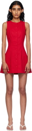 Mirror Palais Red 'La Robe en Rouge' Denim Minidress