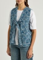 Damson Madder Dilly Embroidered Denim Gilet