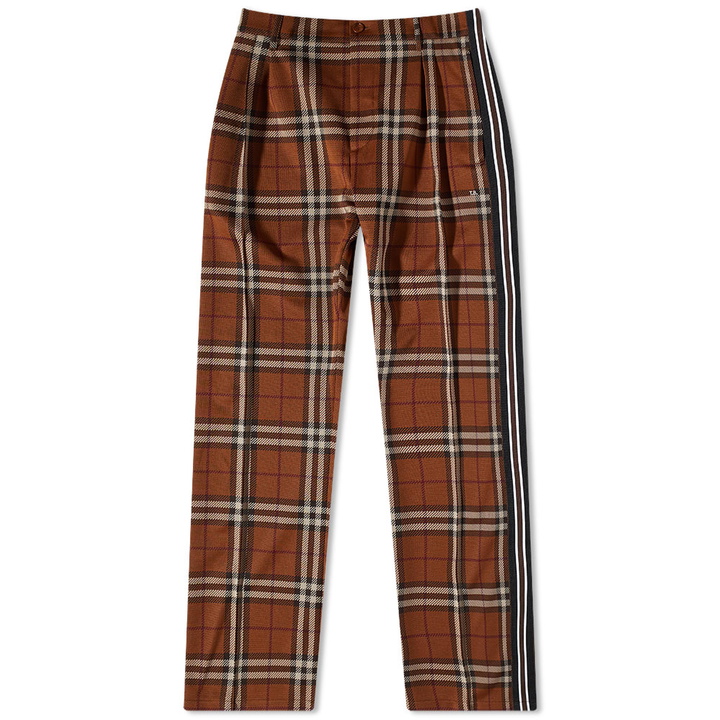 Photo: Burberry Men's Check Wide Trouser in Dark Birch Brown