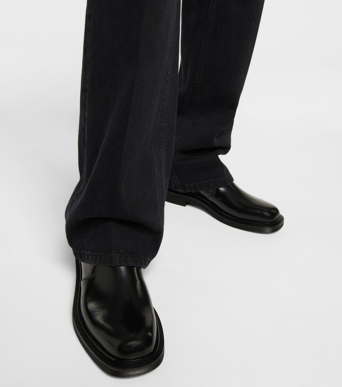 The Row - Elastic Ranger leather ankle boots The Row