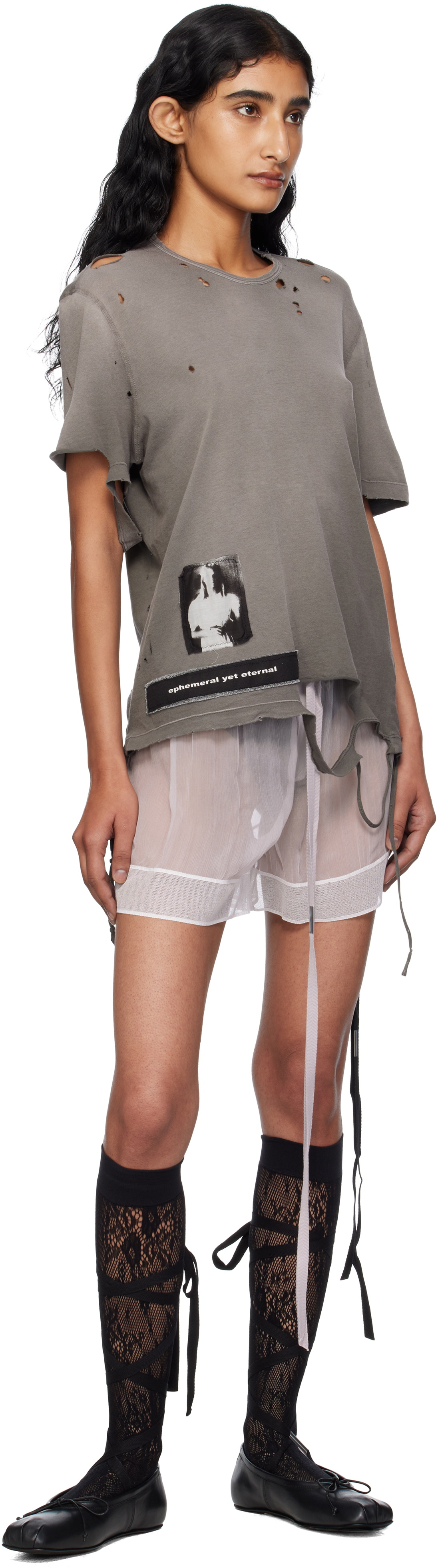 Ann Demeulemeester Gray Fanie Standard Fit T-shirt