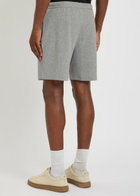 Boss Logo-embroidered Waffle Cotton-blend Shorts Grey