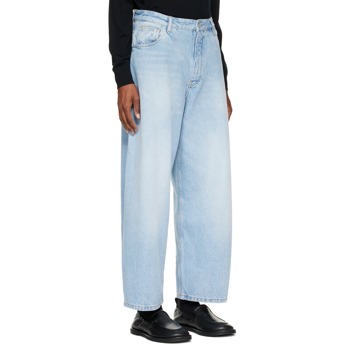 Studio Nicholson Blue Paolo Wide Leg Jeans