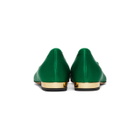 Charlotte Olympia SSENSE Exclusive Green Satin Kitty Loafers