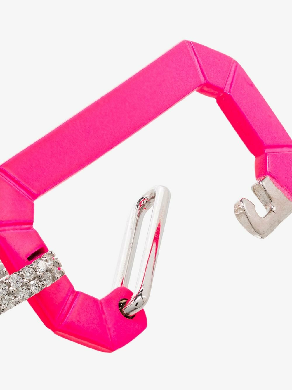 EÉRA 18K White Gold And Pink Chiara Large Diamond Earring