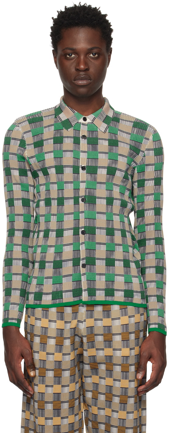 ZANKOV Green & Black Graphic Shirt