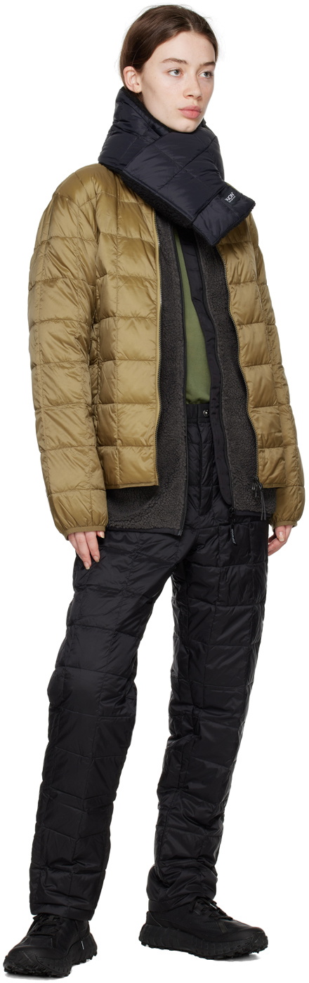 TAION Black Regular Down Trousers