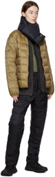 TAION Black Regular Down Trousers