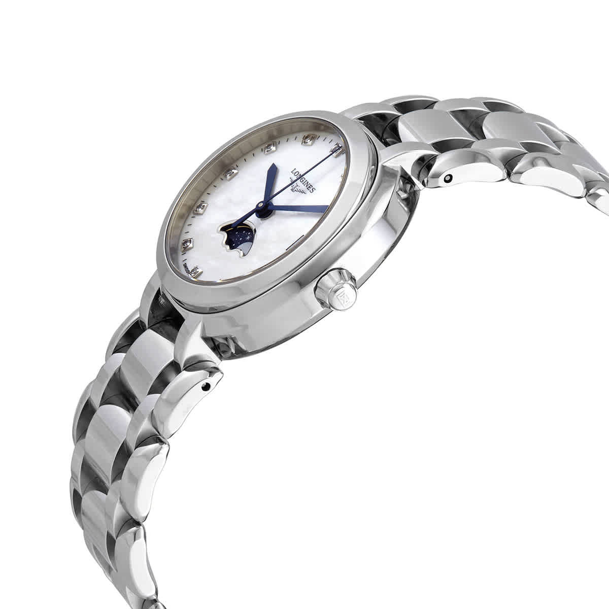 Longines Prima Luna Quartz Diamond White Dial Unisex Watch L8.115.4.87.6