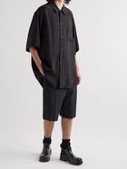 Balenciaga - Pleated Straight-Leg Wool-Blend Shorts - Black