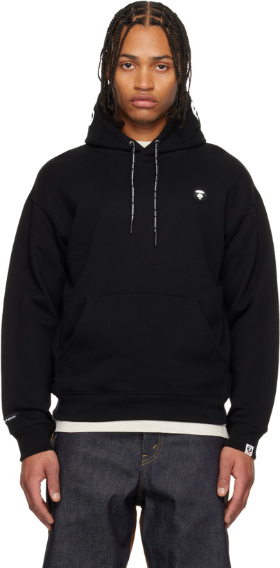 Photo: AAPE by A Bathing Ape Black 'AAPENOW' Moonface Hoodie