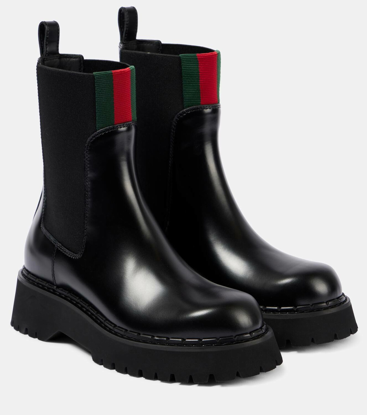 GUCCI Chelsea Boots グッチ サイドゴアブーツ ブラック 黒 Gucci Web Stripe leather Chelsea boots Gucci