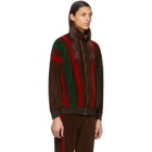 Gucci Brown and Multicolor Chenille Track Jacket