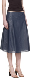 Paloma Wool Navy Dimi Midi Skirt