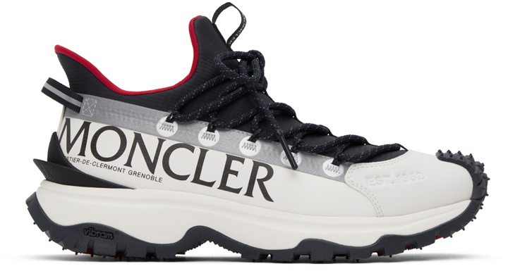Photo: Moncler White & Navy Trailgrip Lite 2 Sneakers