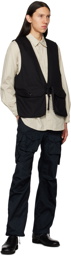 Engineered Garments Black Bellows Pockets Vest