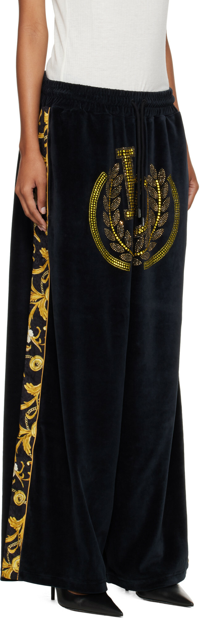 LU'U DAN Black Supa-Sleaze Track Pants
